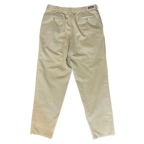 Patagonia Pants Khaki Pleated Chino Mens 36 100% Cotton Casual Twill Beige Tan - Picture 2 of 8